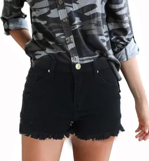 2025 Women Destroyed Denim Shorts High Waisted Raw Hem Shorts Sexy Ripped Jean Stretch Distressed Denim Short
