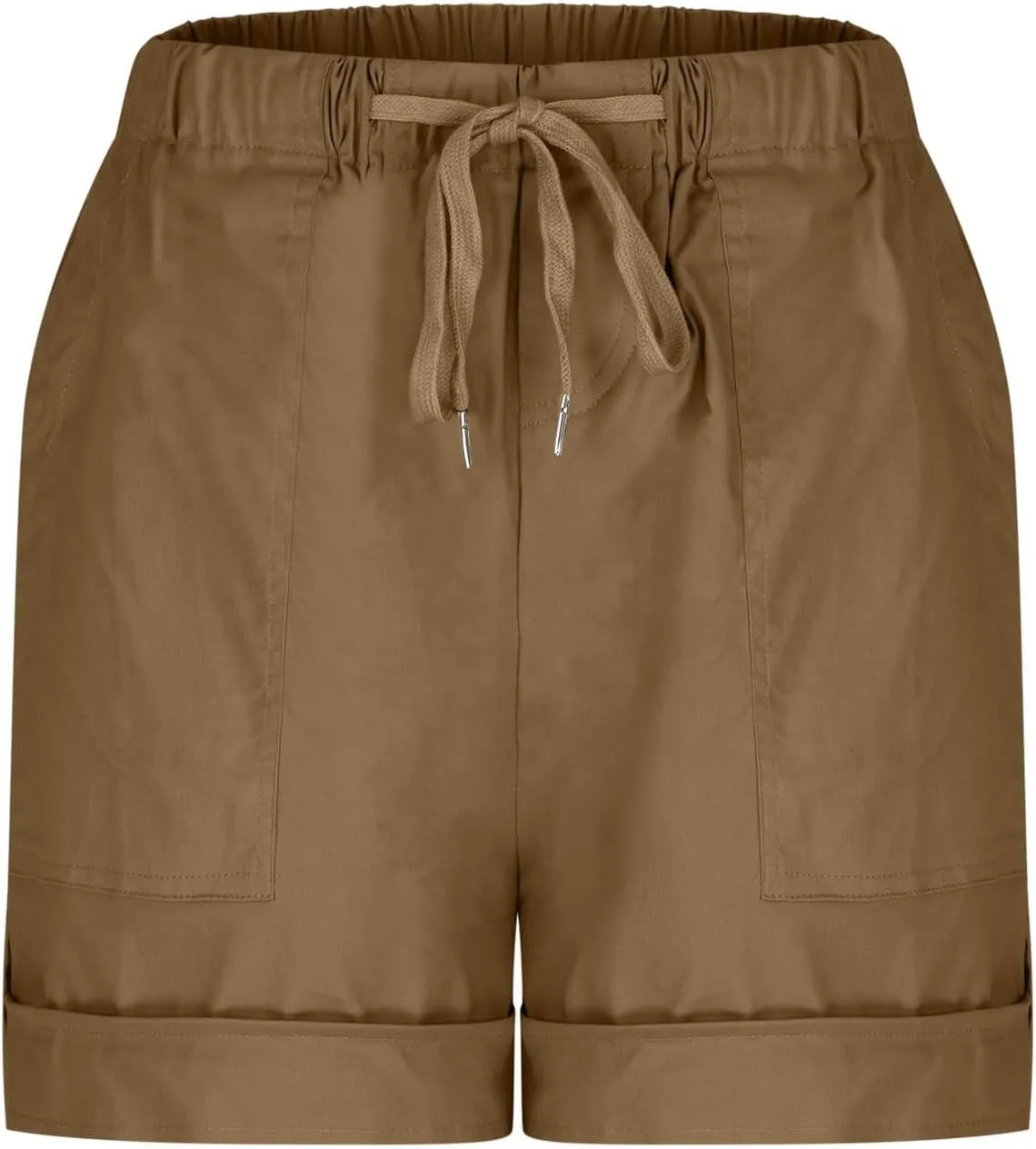 2025 Women's Cargo Shorts Casual Summer Elastic High Waisted Shorts Athletic Hiking Outdoor Outfits with Pockets