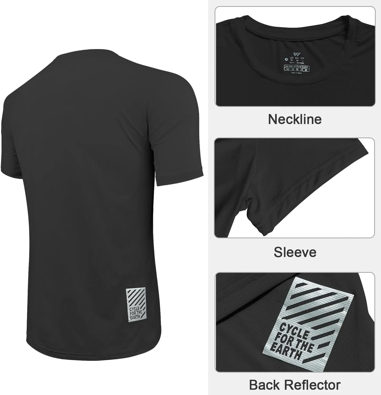 3-5 Pack Men Workout Shirts Quick Dry Running T-Shirt Short Sleeves Crew Neck Tee Athletic Moisture Wicking Gym Top UPF 50 