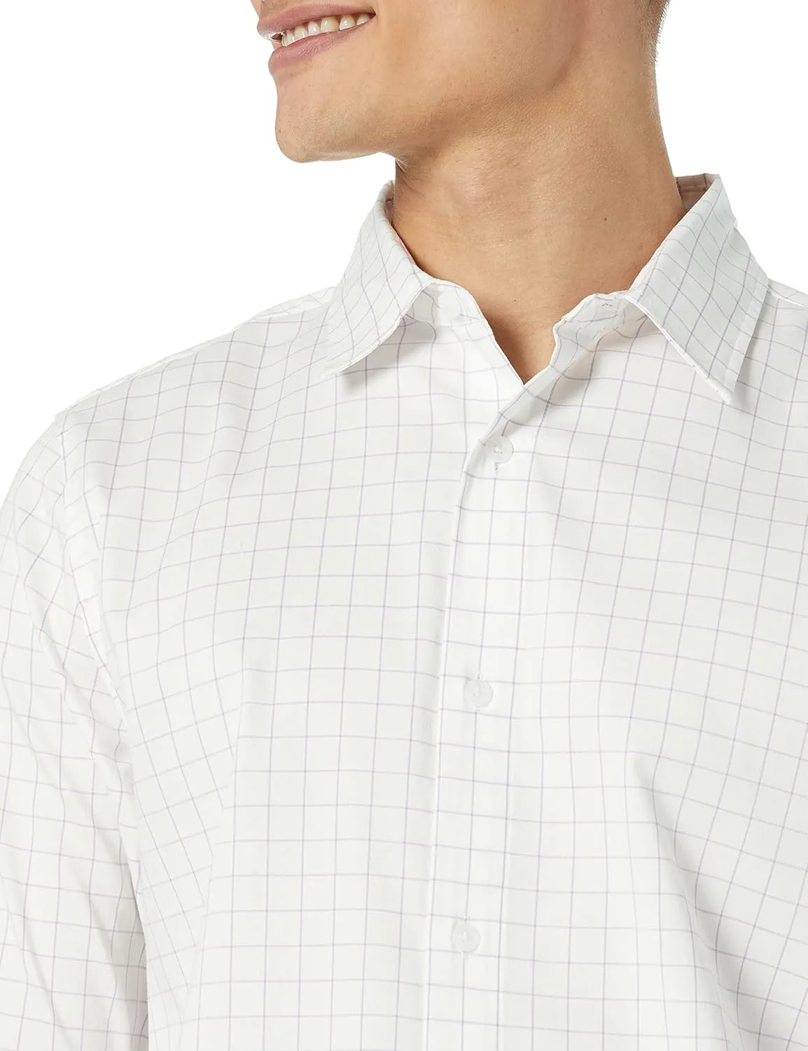 Amazon Essentials Men's Slim-Fit Long-Sleeve Stretch Dress Shirt