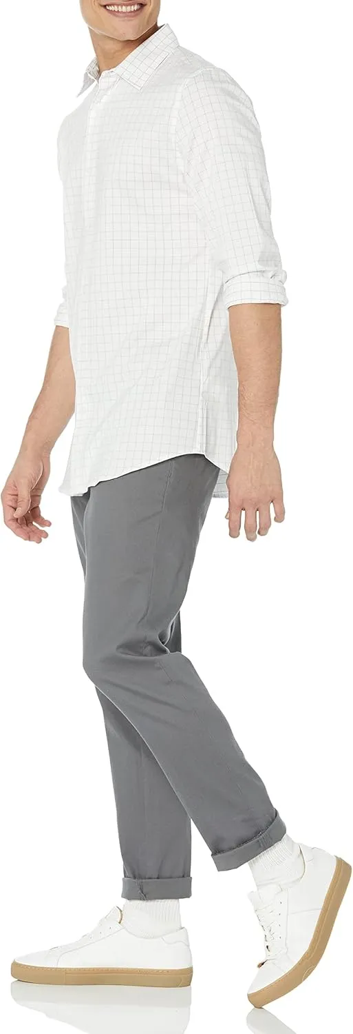 Amazon Essentials Men's Slim-Fit Long-Sleeve Stretch Dress Shirt