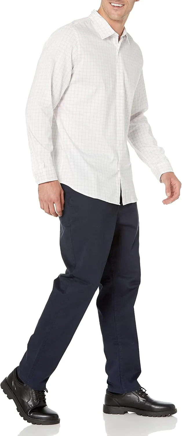 Amazon Essentials Men's Slim-Fit Long-Sleeve Stretch Dress Shirt