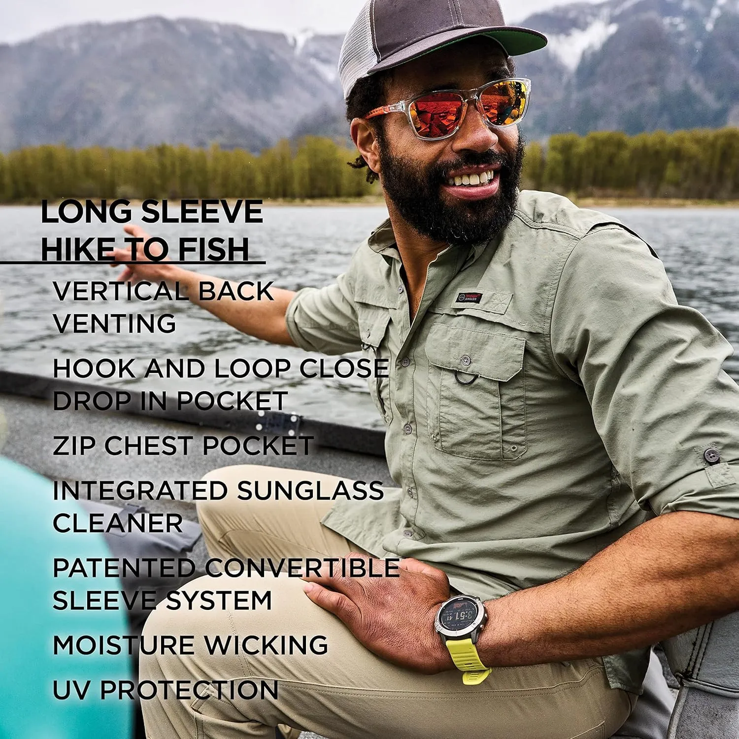 ATG by Wrangler Men's Long Sleeve Hike to Fish Shirt