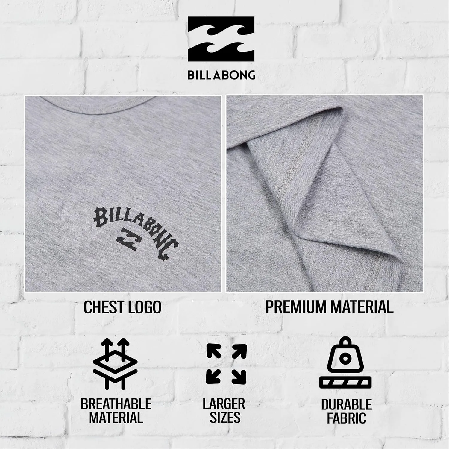 Billabong Big and Tall Tank Tops for Men - Cotton Mens Sleeveless Muscle T Shirt
