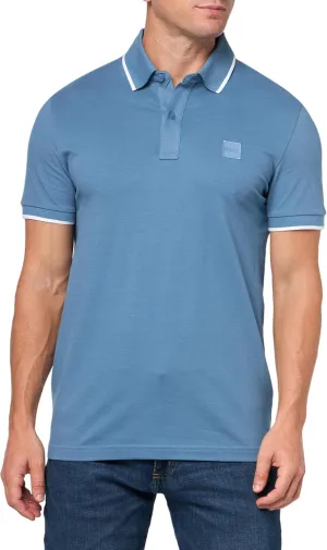 BOSS Men's Square Patch Logo Slim Fit Cotton Polo Shirt