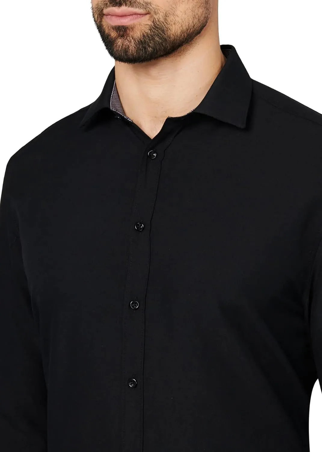 Calabrum Mens Long Sleeve Wrinkle Free Performance Dress Shirt