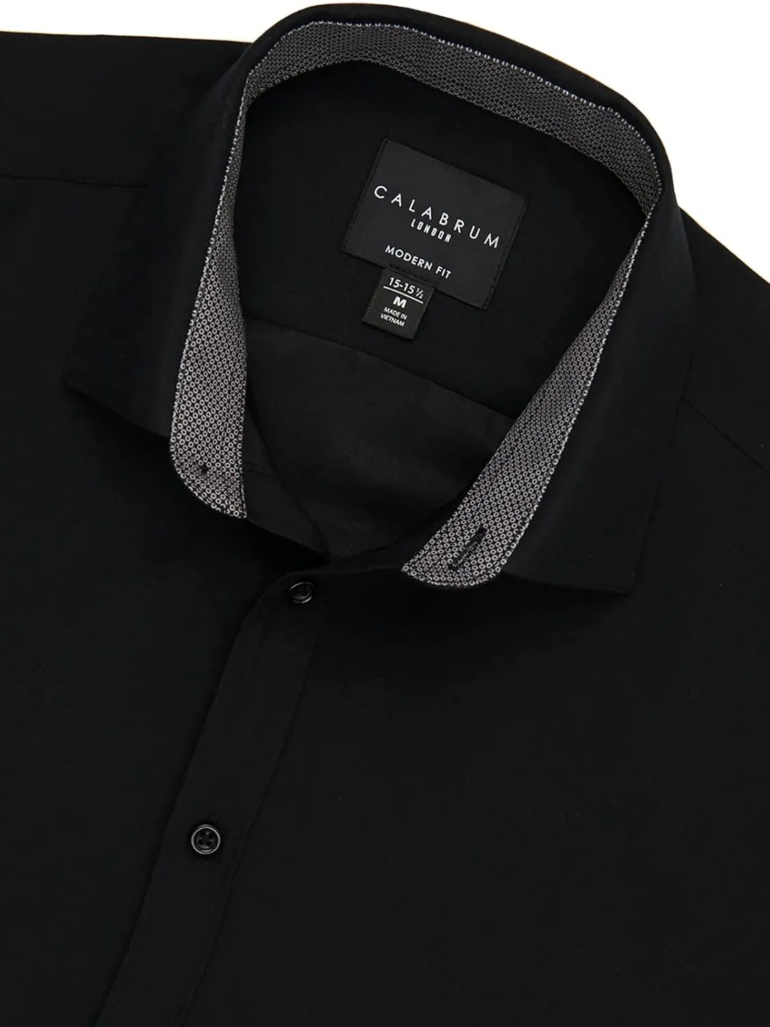 Calabrum Mens Long Sleeve Wrinkle Free Performance Dress Shirt