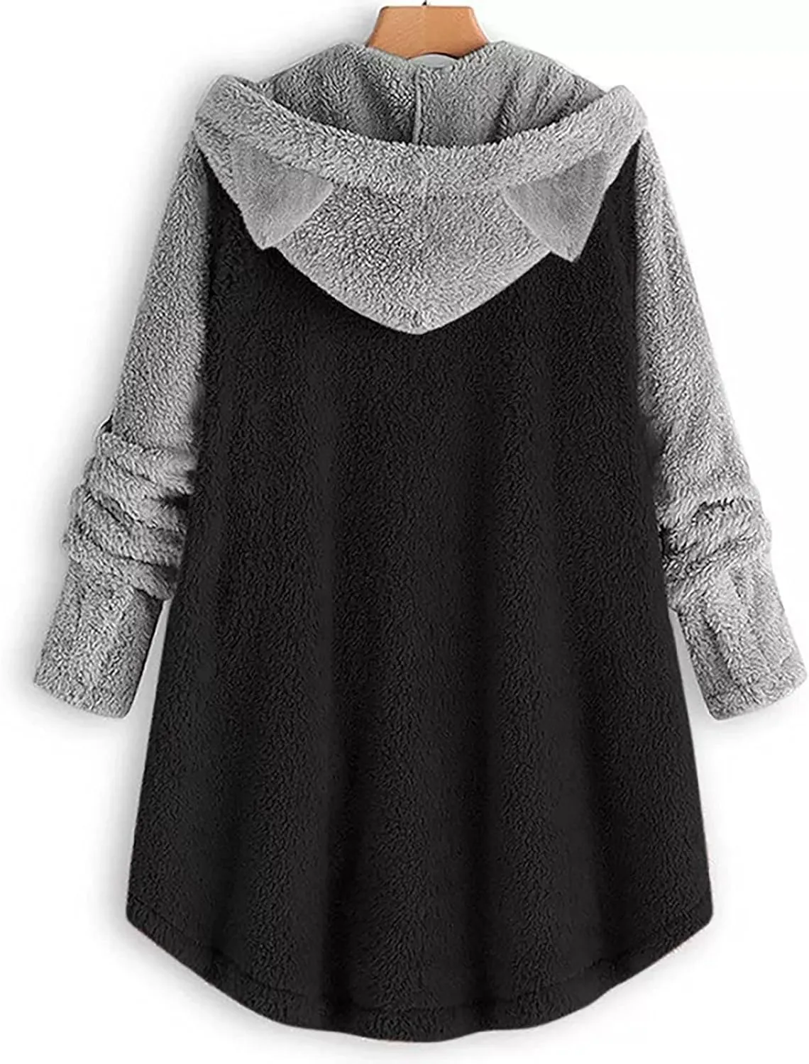 Cat Ear Hoodie Women's Plus Size Coats Hoodies for Women Hoodies for Teen Girls Cute Button Up Bear Hoodie with Ears