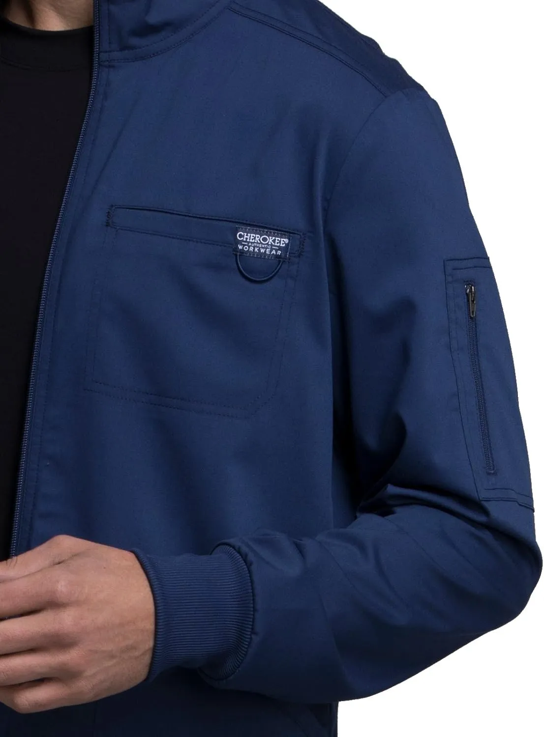Cherokee Men Warm up Scrub Jacket with Zip Front WW320