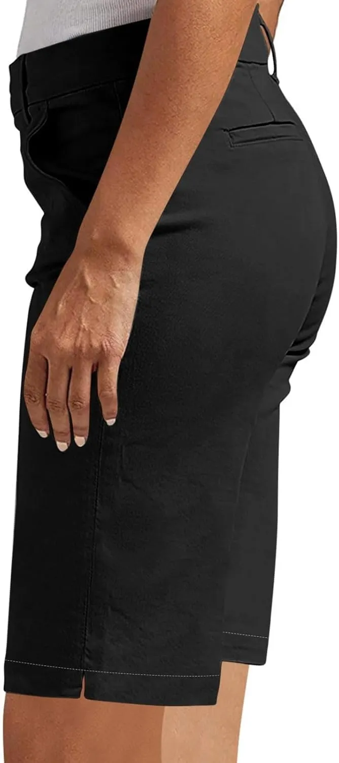 Chino Shorts for Women Dressy Casual 2025 Summer High Waisted Bermuda Shorts Straight Leg Hiking Vacation Outfits