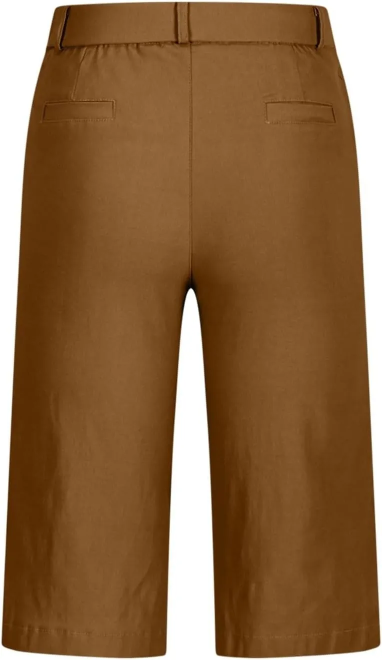 Chino Shorts for Women Dressy Casual 2025 Summer High Waisted Bermuda Shorts Straight Leg Hiking Vacation Outfits