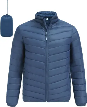 COOFANDY Men's Puffer Jacket Packable Lightweight Puffy Jackets with Zippered Pockets Down Alternative Winter Coat