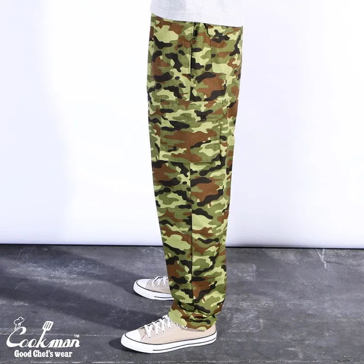 Cookman Chef Pants Cargo - Ripstop : Camo Green (Woodland)