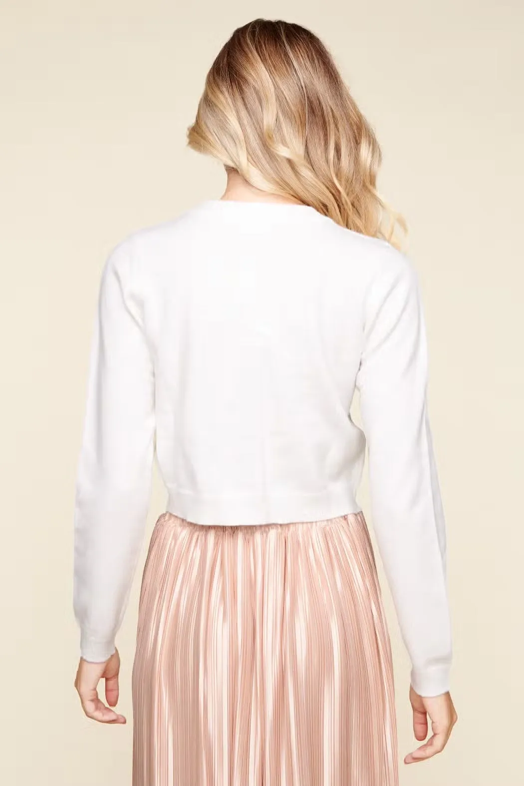 Crystal Button Sweater Cardigan