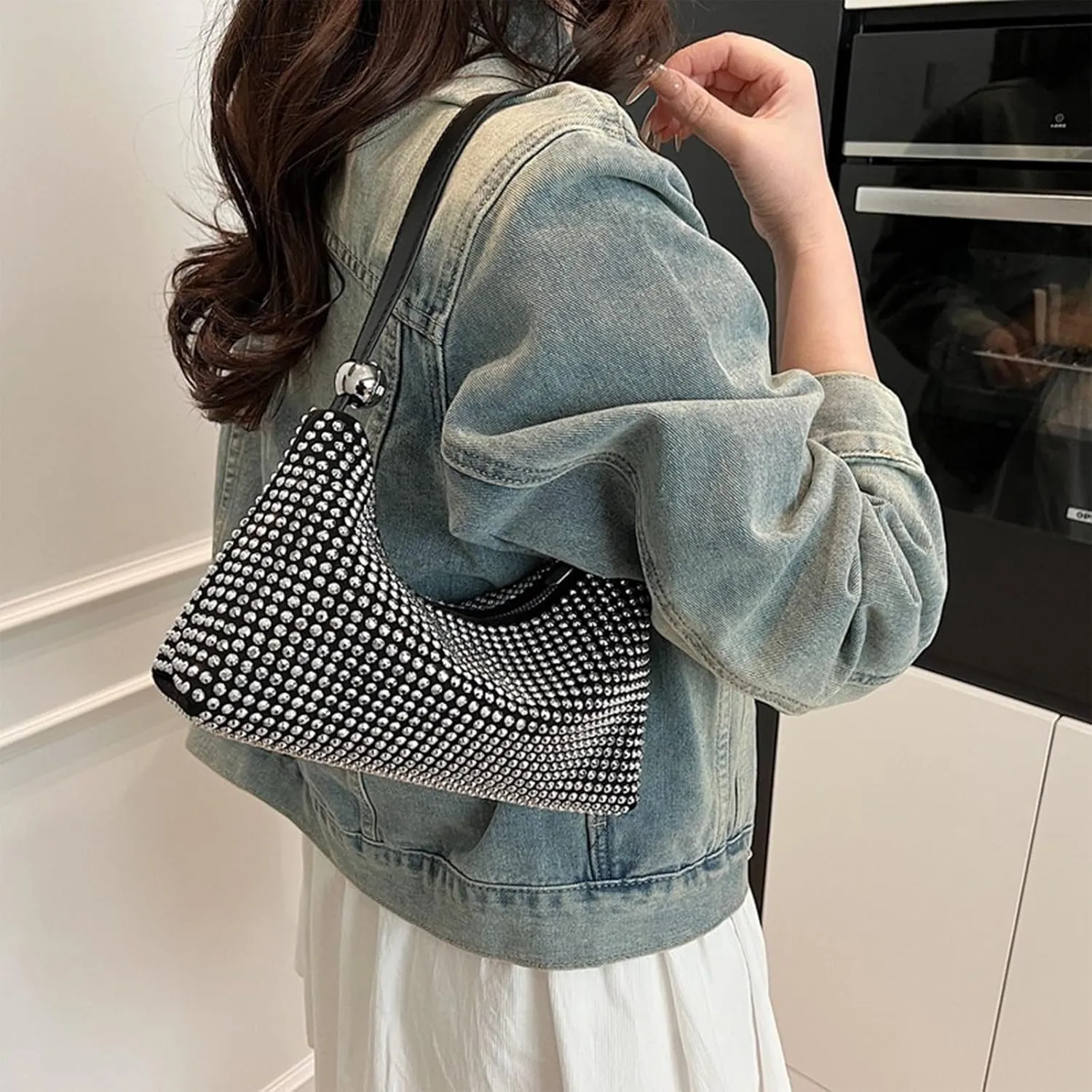Cute Hobo Bag for Women Vegan Leather Shoulder Handbag Small Trendy Crossbody Purse 2025 Mothers Day Gift