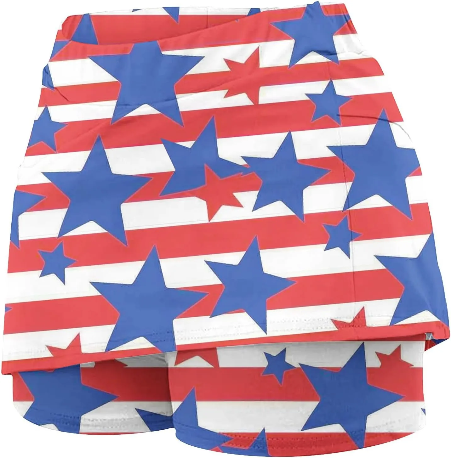DDAPJ pyju 4th of July Tennis Skirt for Women High Waisted Athletic Skorts Running Workout Patriotic Skirts Skirted Shorts