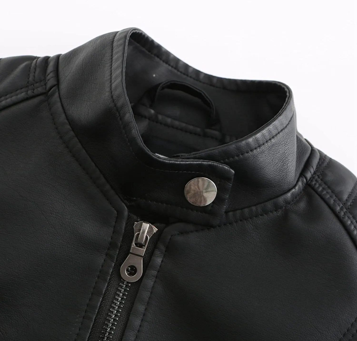 DEAR MODEL Faux Leather Jacket Women Bomber Jacket Women's Belted Motorcycle Jacket