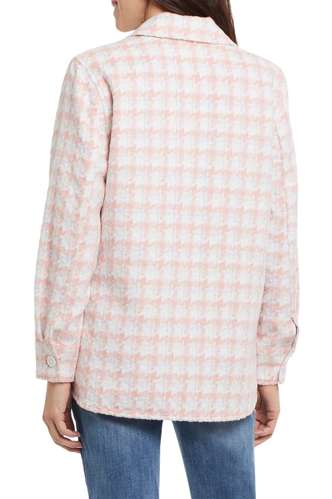 FINAL SALE PENNY PLAID SHACKET IN WILD ROSE - TRIBAL 7171O-4466