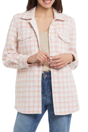 FINAL SALE PENNY PLAID SHACKET IN WILD ROSE - TRIBAL 7171O-4466