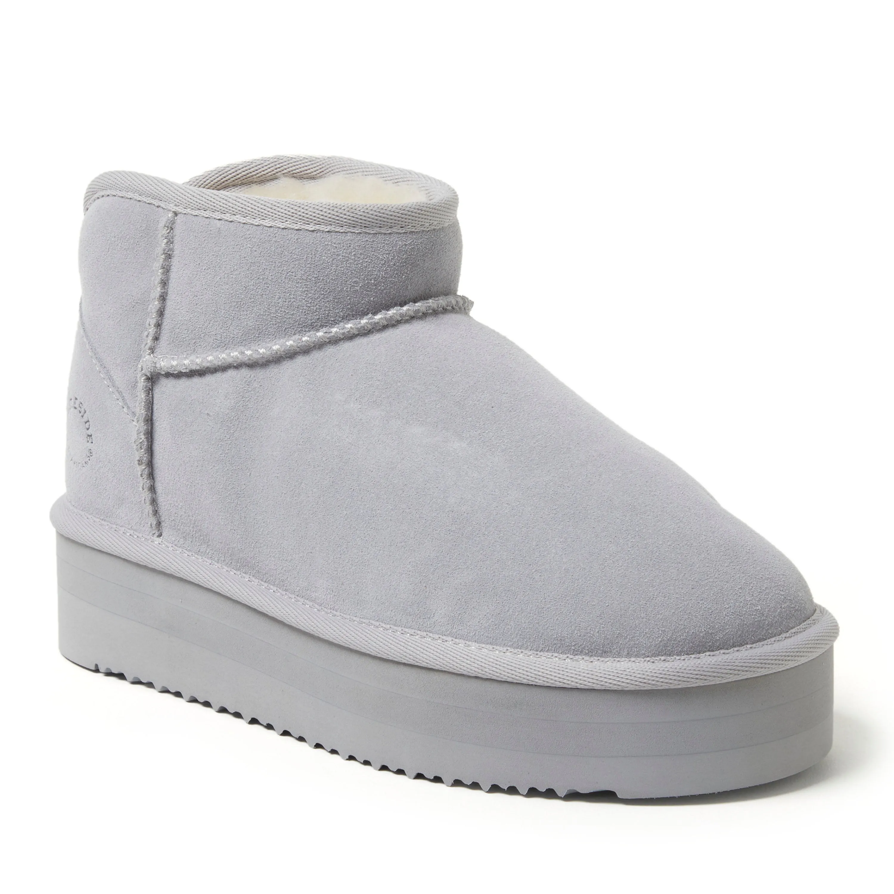 Fireside by Dearfoams Women's Kingston Genuine Shearling Platform Bootie
