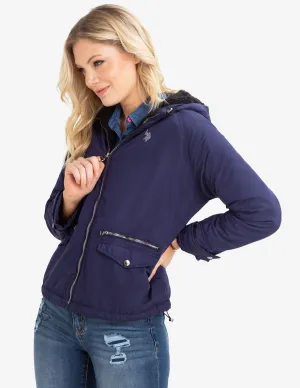 FLEECE LINED HOODED JACKET