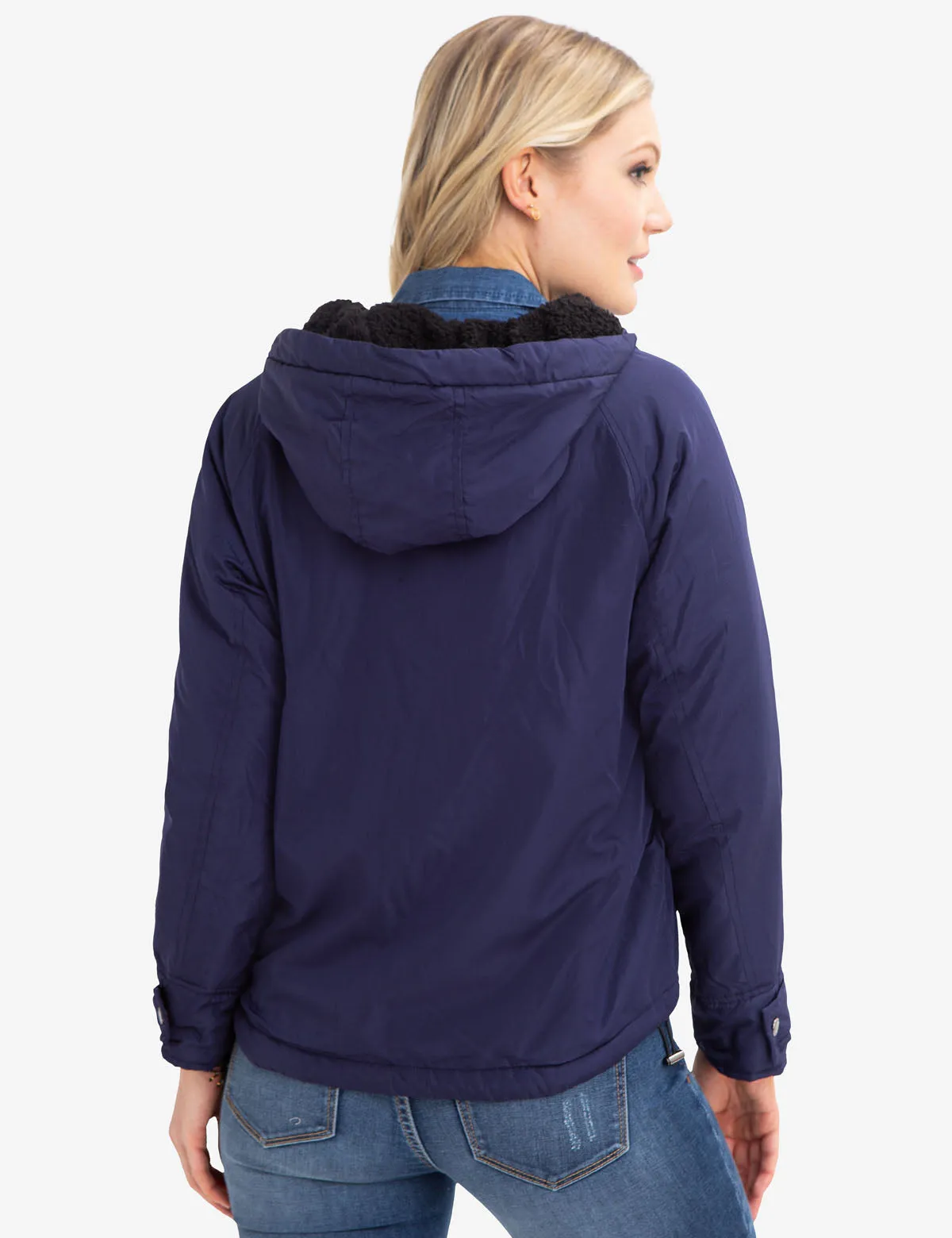 FLEECE LINED HOODED JACKET