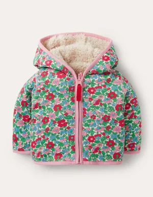 Floral Reversible Jacket-Ivory Vintage Bloom