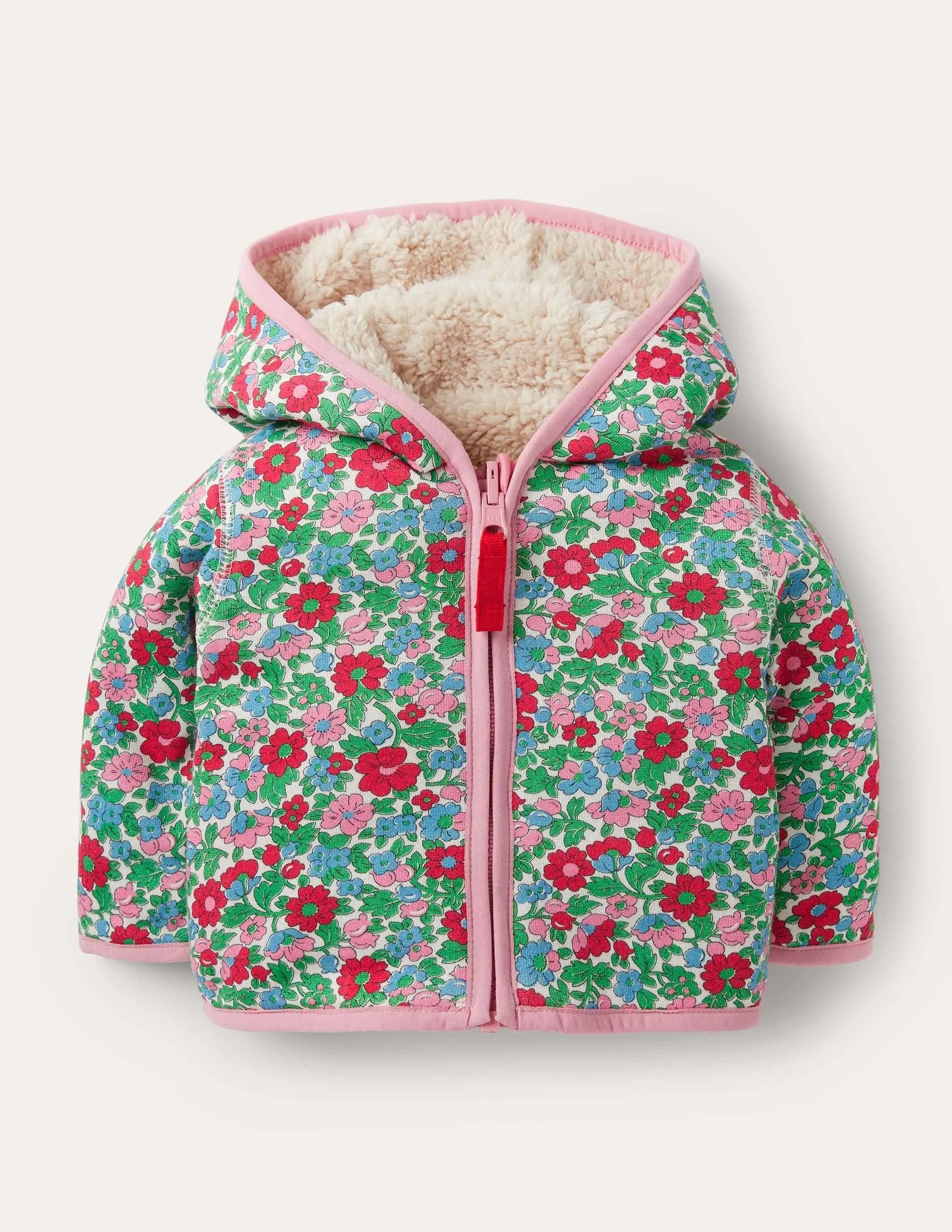 Floral Reversible Jacket-Ivory Vintage Bloom
