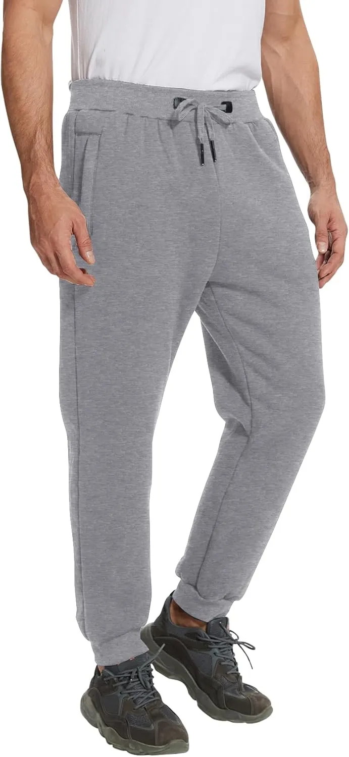 Flygo Men's Fleece Pants Winter Warm Joggers Pants Active Sherpa Lined Sweatpants