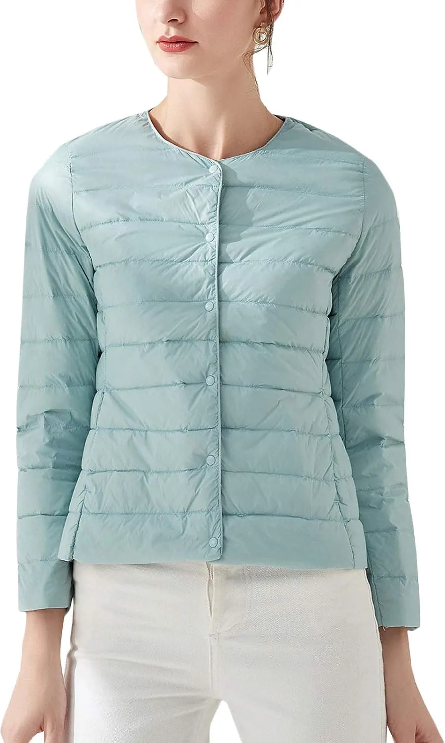 Flygo Women's Ultra Light Packable Down Jacket Puffer Coat