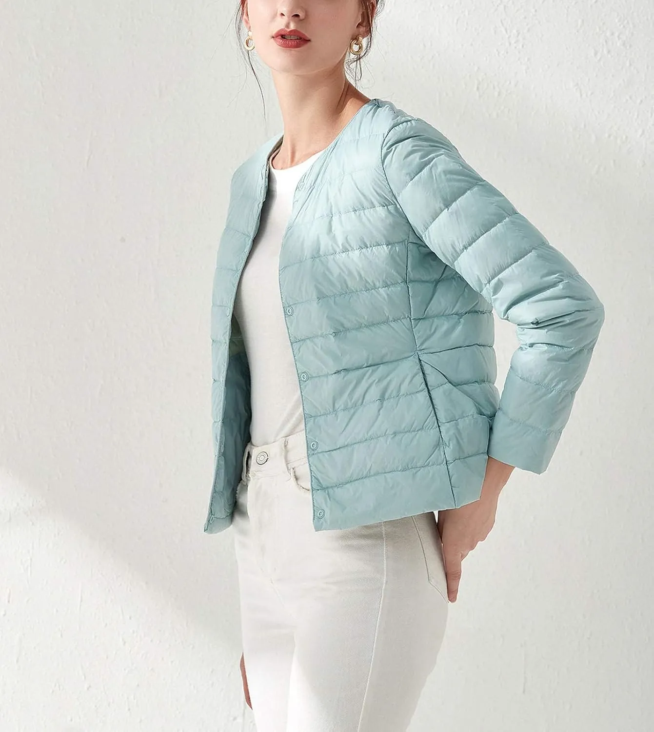 Flygo Women's Ultra Light Packable Down Jacket Puffer Coat