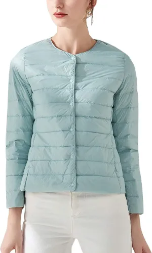 Flygo Women's Ultra Light Packable Down Jacket Puffer Coat