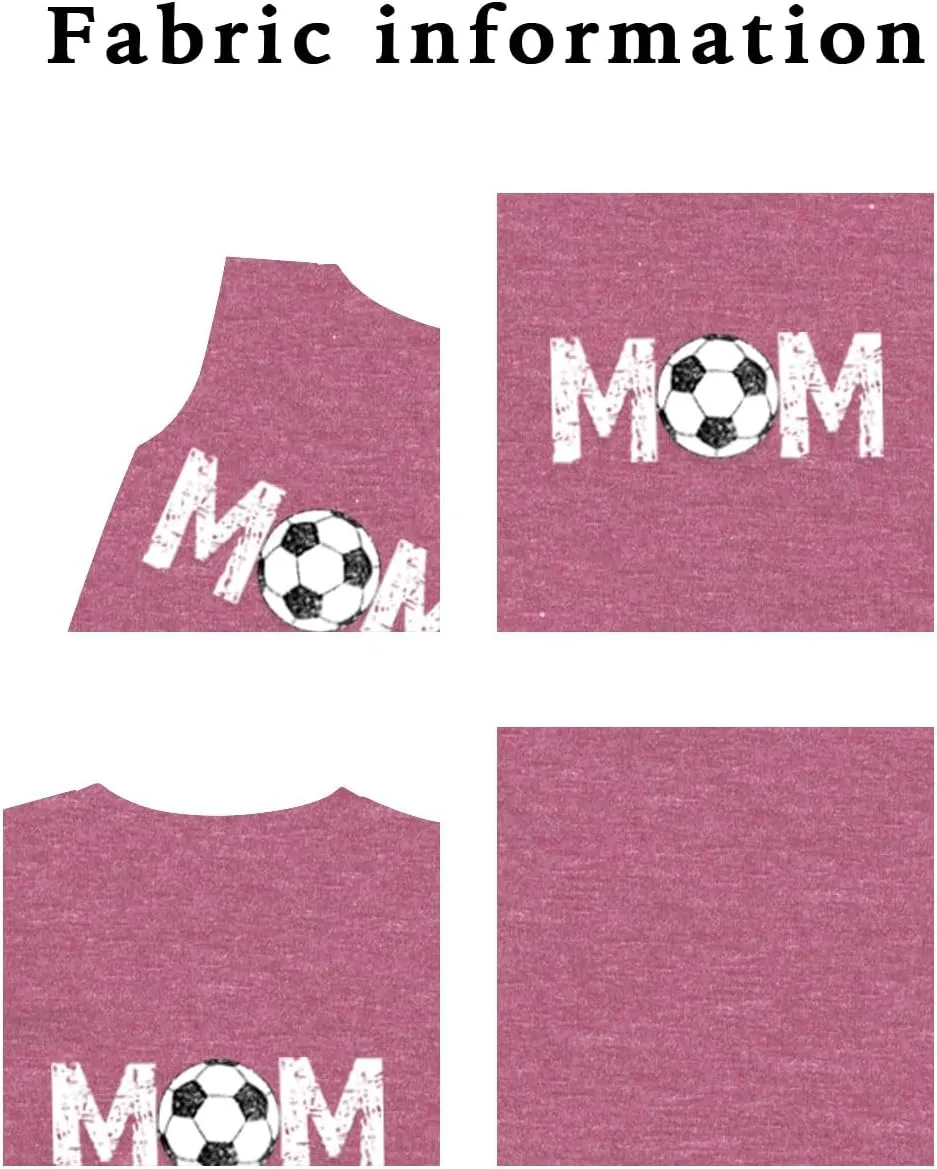 Football Tank Top for Women Soccer Mom Shirt Funny Football Graphic Tshirt Letter Printed Casual Summer Sleeveless Tops