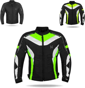 FTX Motorcycle Jacket for Mens Dual Sports Motocross Racing Biker Riding CE Armored Waterproof All-Weather