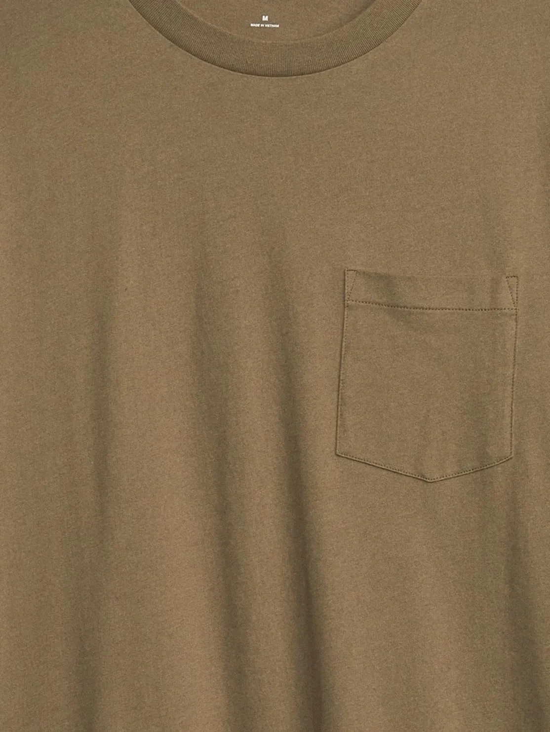 GAP Men's Long Sleeve Heavyweight Original Pocket Crewneck T-Shirt