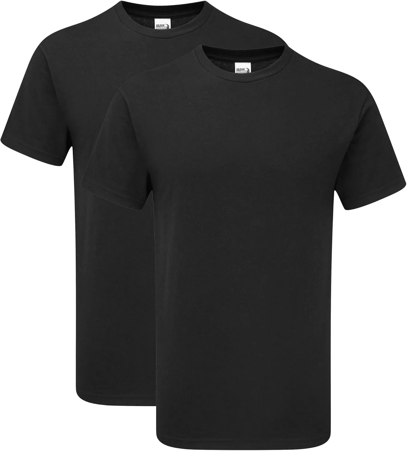 Gildan T-Shirt, Style GH000, Black (2-Pack), Medium