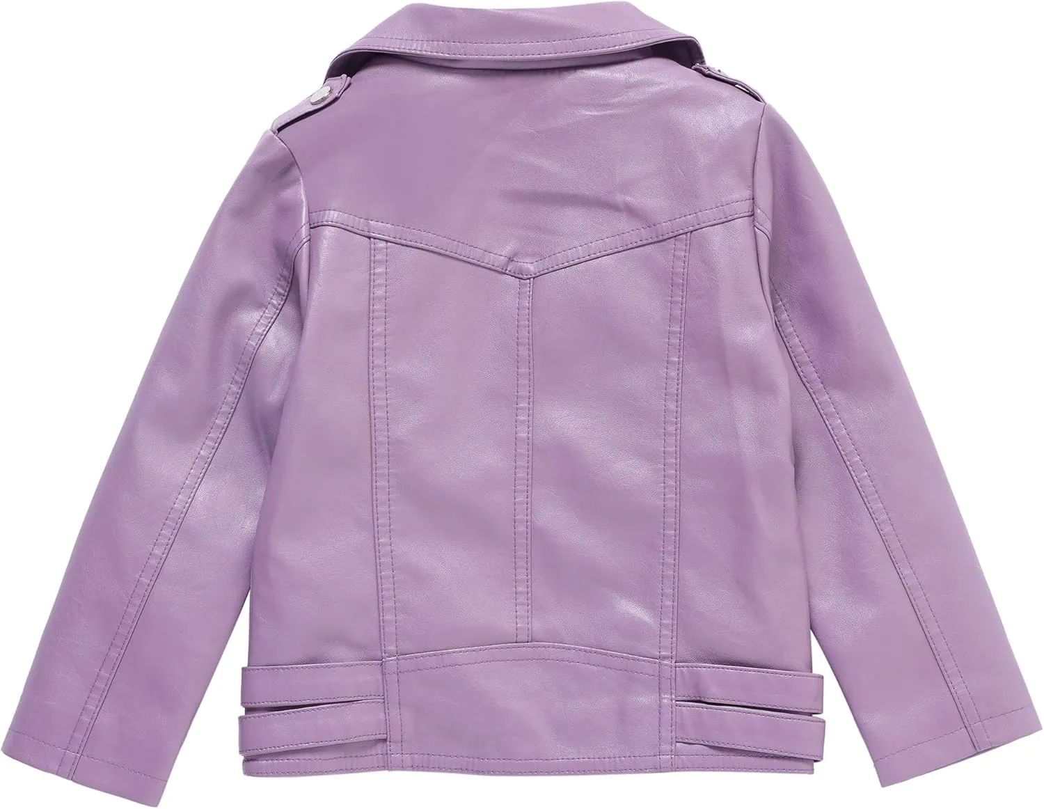 Girls Boys Biker Jacket Faux Leather Rivets Leather Motor Jacket Coat For Kids 3-16Years