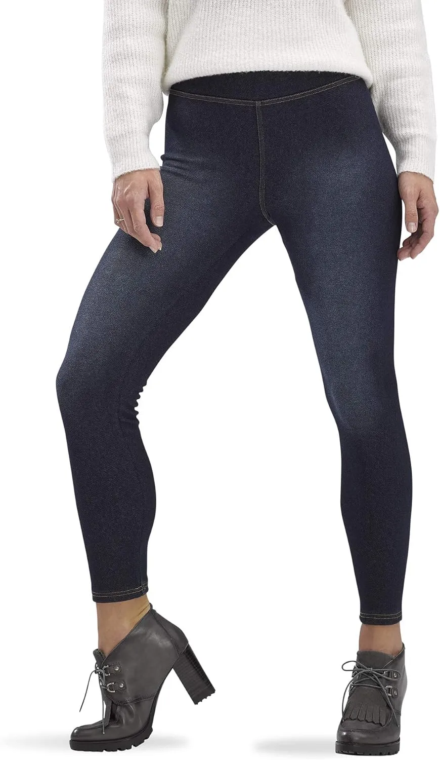 HUE Womens Plush Lined Warm & Cozy Denim Leggings