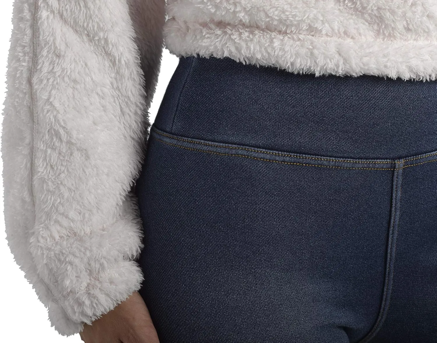 HUE Womens Plush Lined Warm & Cozy Denim Leggings