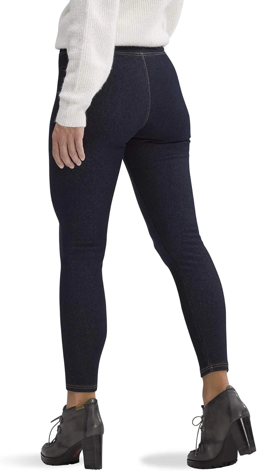 HUE Womens Plush Lined Warm & Cozy Denim Leggings