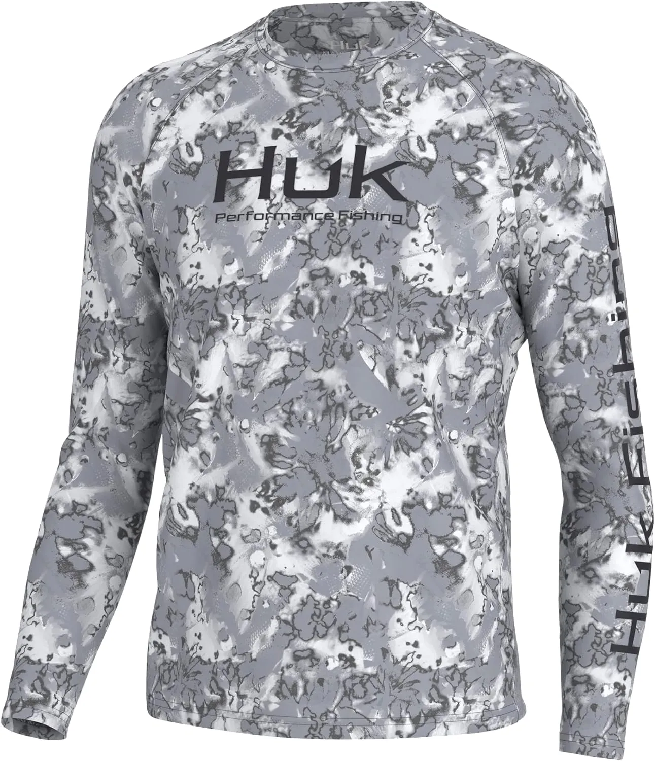HUK Men's Pursuit Crew Long Sleeve, Sun Protecting Fishing Shirt