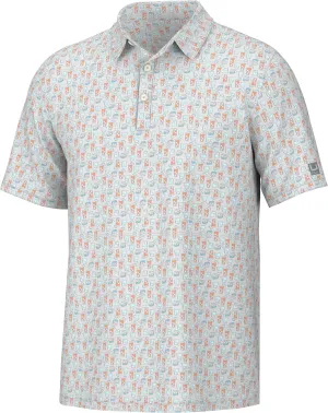 HUK Men's Pursuit Pattern, Performance Short Sleeve Polo Shirt