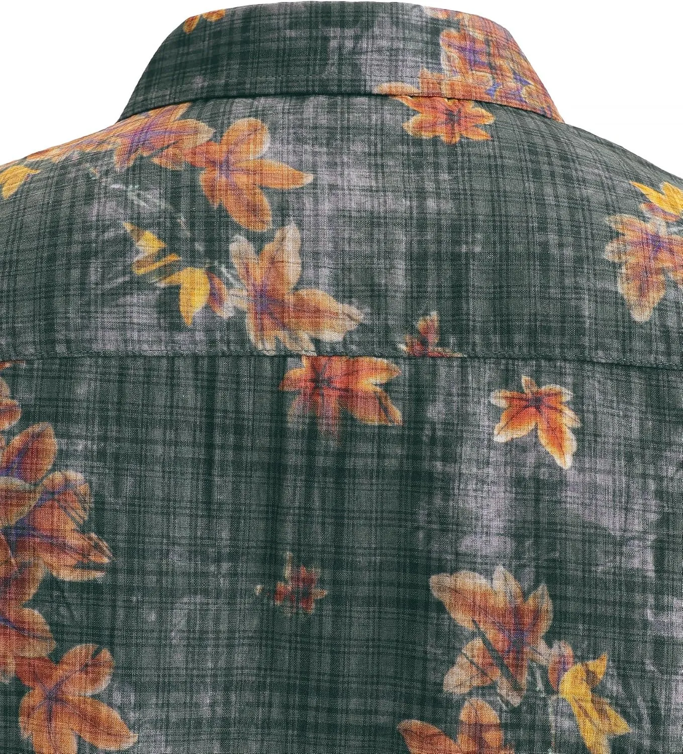 JOGAL Men's Flower Short Sleeve Button Down Hawaiian Shirt