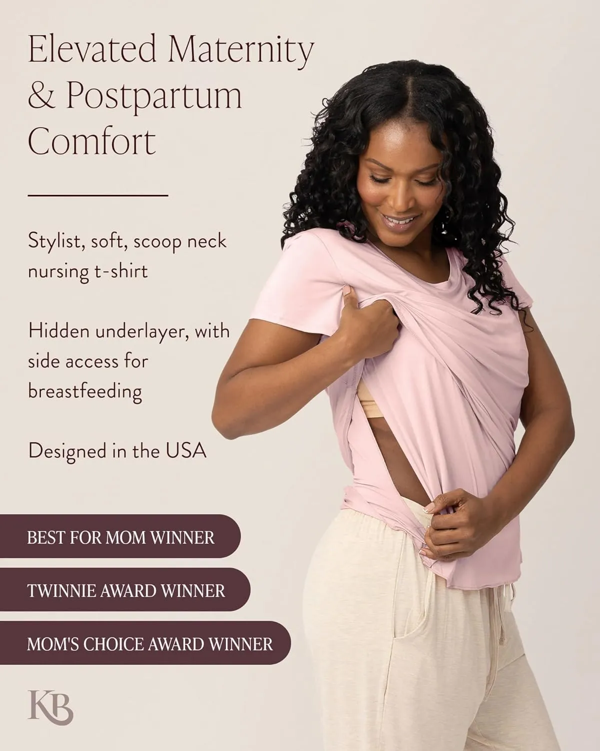 Kindred Bravely Everyday Maternity & Nursing T-Shirt | Maternity & Nursing Tops for Breastfeeding