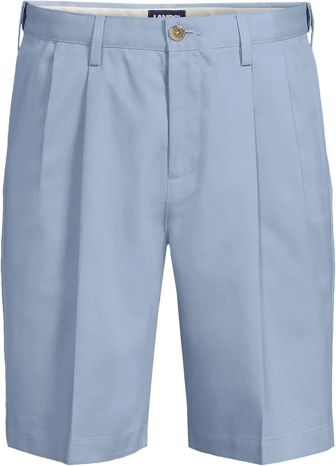 Lands' End Men's Comfort Waist Pleated 9" No Iron Chino Shorts
