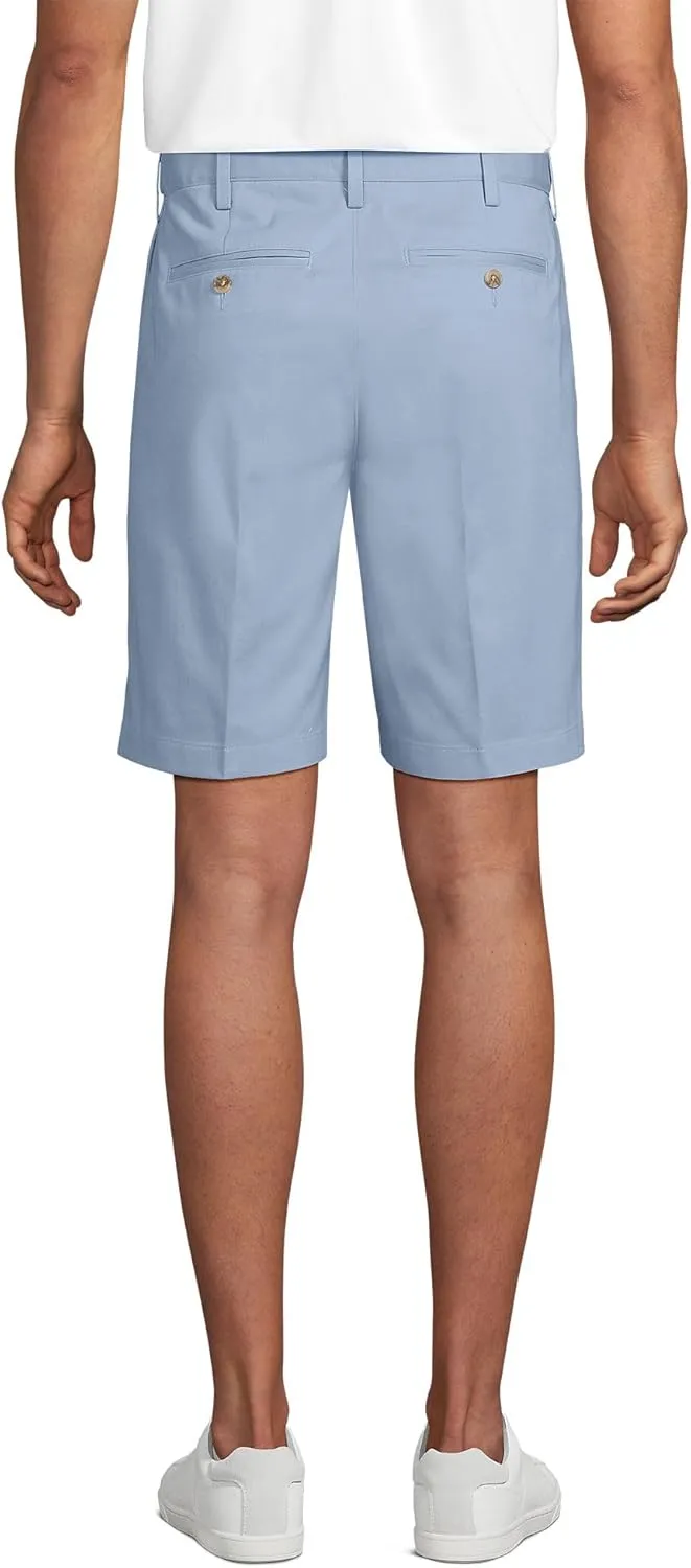 Lands' End Men's Comfort Waist Pleated 9" No Iron Chino Shorts