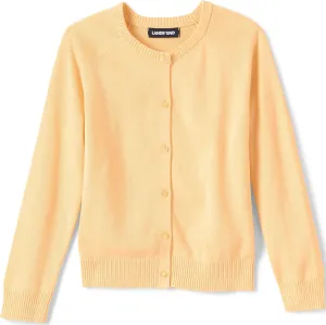 Lands' End School Uniform Girls Cotton Modal Cardigan Sweater