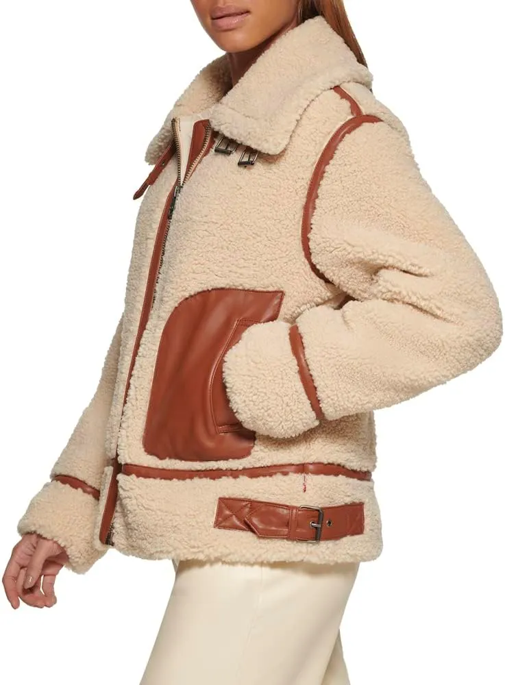 Levi's Women's Sherpa Moto Jacket (Standard & Plus Sizes)