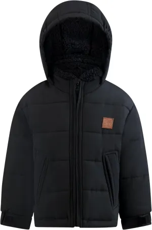 LONDON FOG Boys' Heavyweight Puffer Jacket Fleece-Lined Brushed Microfiber Winter Coat