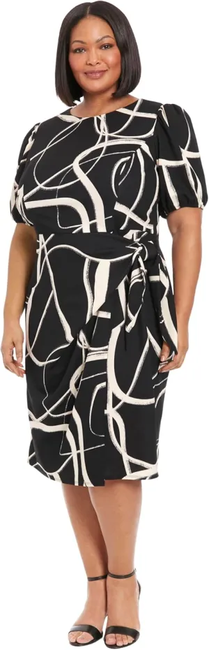 London Times Women's L/S Shirt with Sarong Detail
